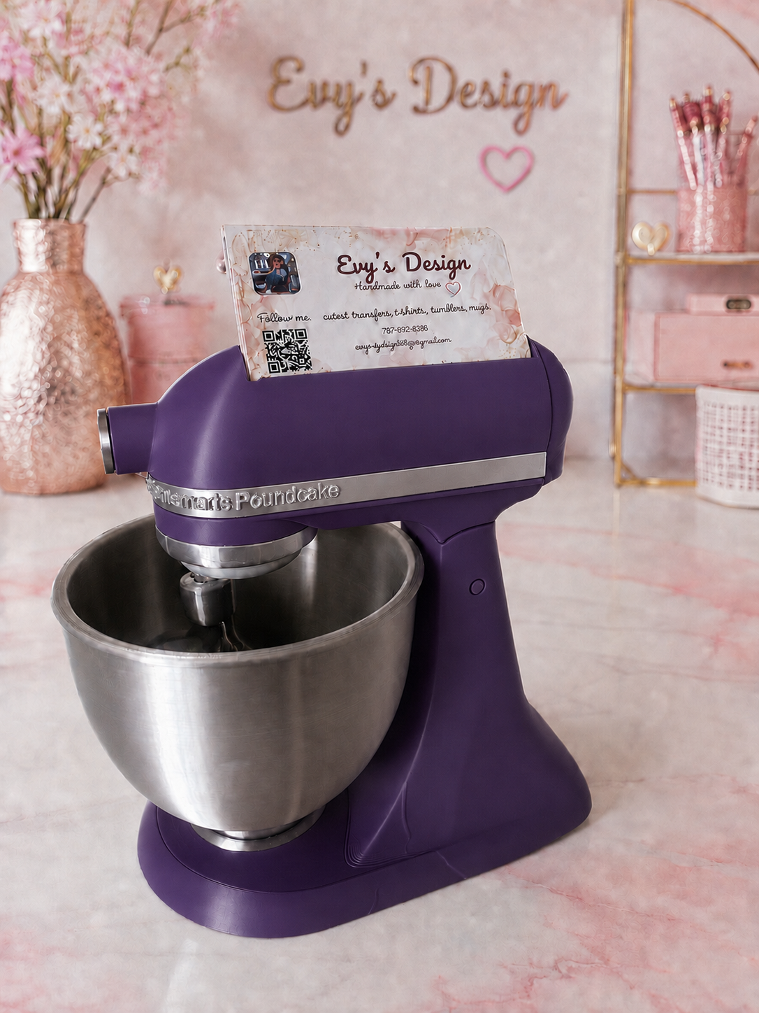 3D Printed Stand Mixer Business Card Holder | Custom Desk Display