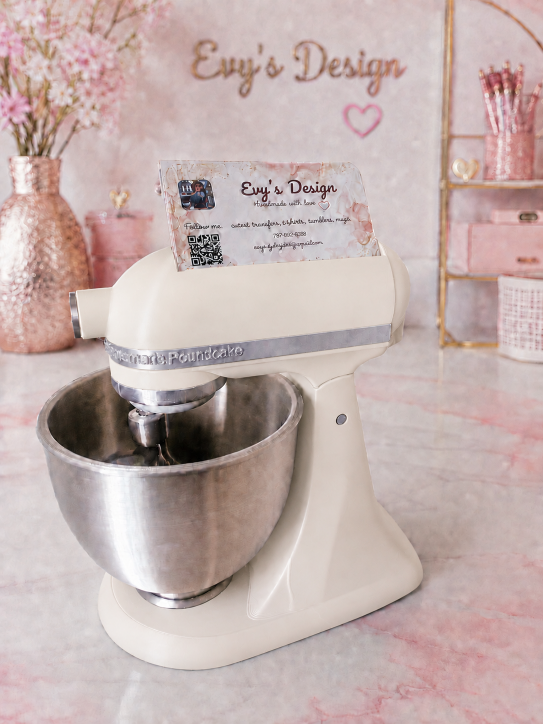 3D Printed Stand Mixer Business Card Holder | Custom Desk Display