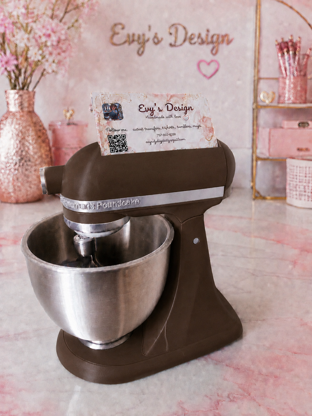 3D Printed Stand Mixer Business Card Holder | Custom Desk Display
