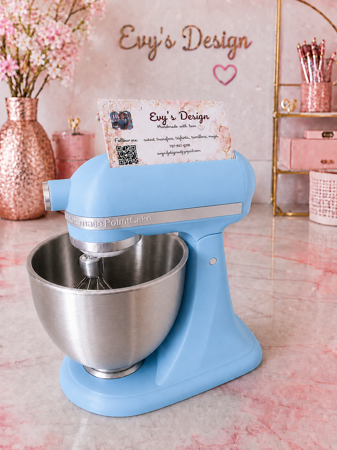 3D Printed Stand Mixer Business Card Holder | Custom Desk Display