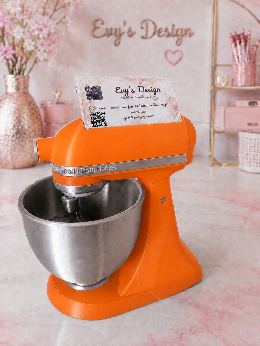 3D Printed Stand Mixer Business Card Holder | Custom Desk Display