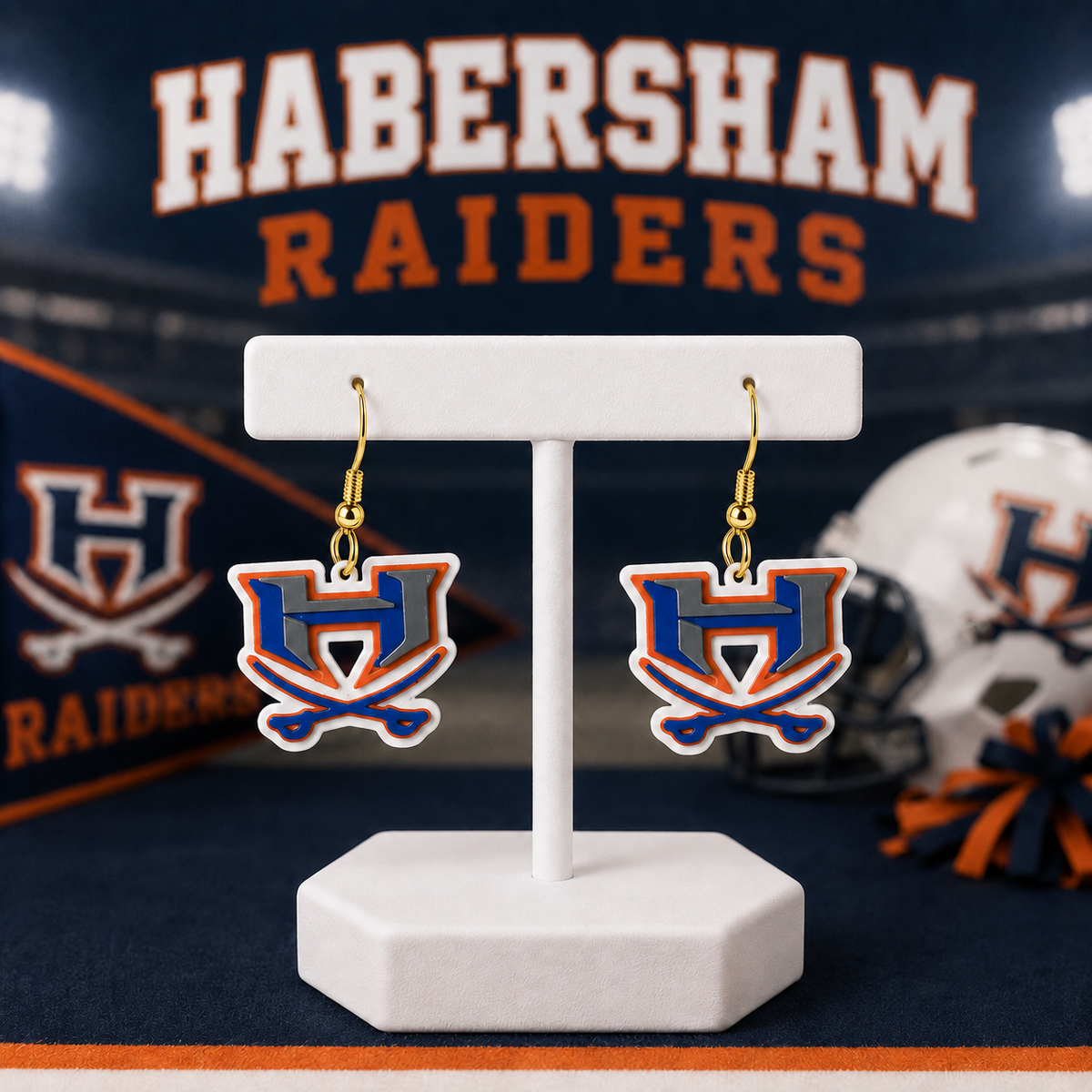 Habersham Raiders Earrings | Handmade Game Day Spirit Earrings