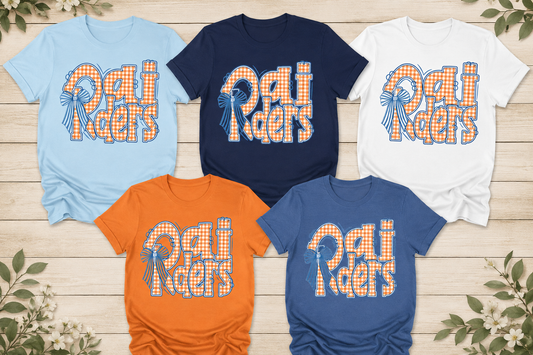 Gingham Raiders Tee – School Spirit Shirt