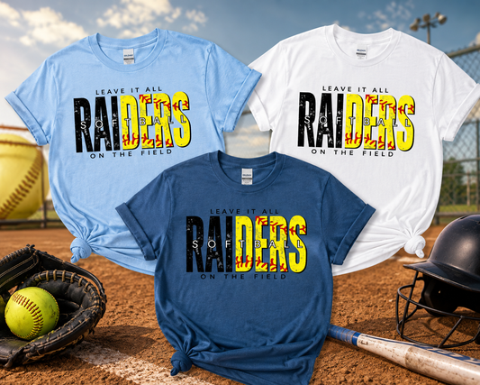 Leave It All on the Field – Raiders Softball Tee