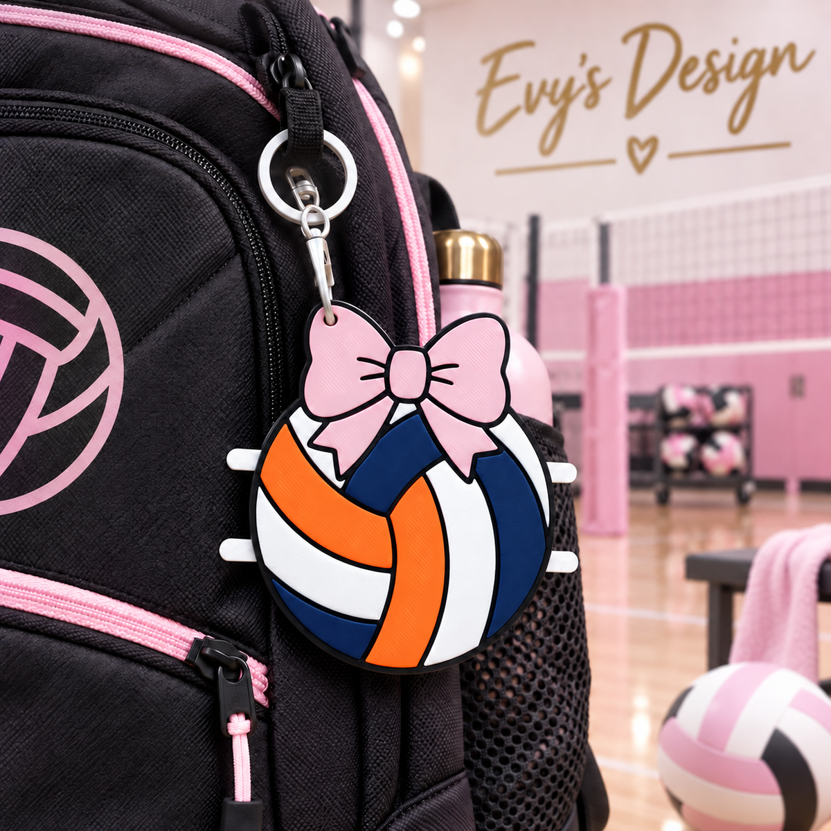 Sports & Girly Hair Tie Holder Keychain