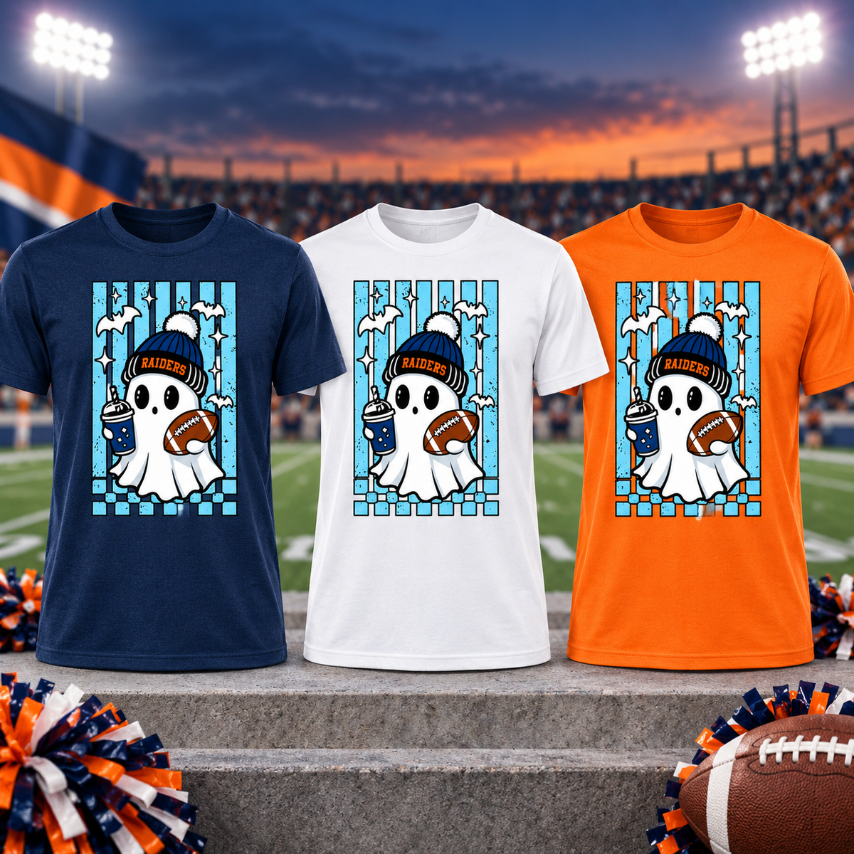 Habersham Raiders Halloween Ghost Shirt