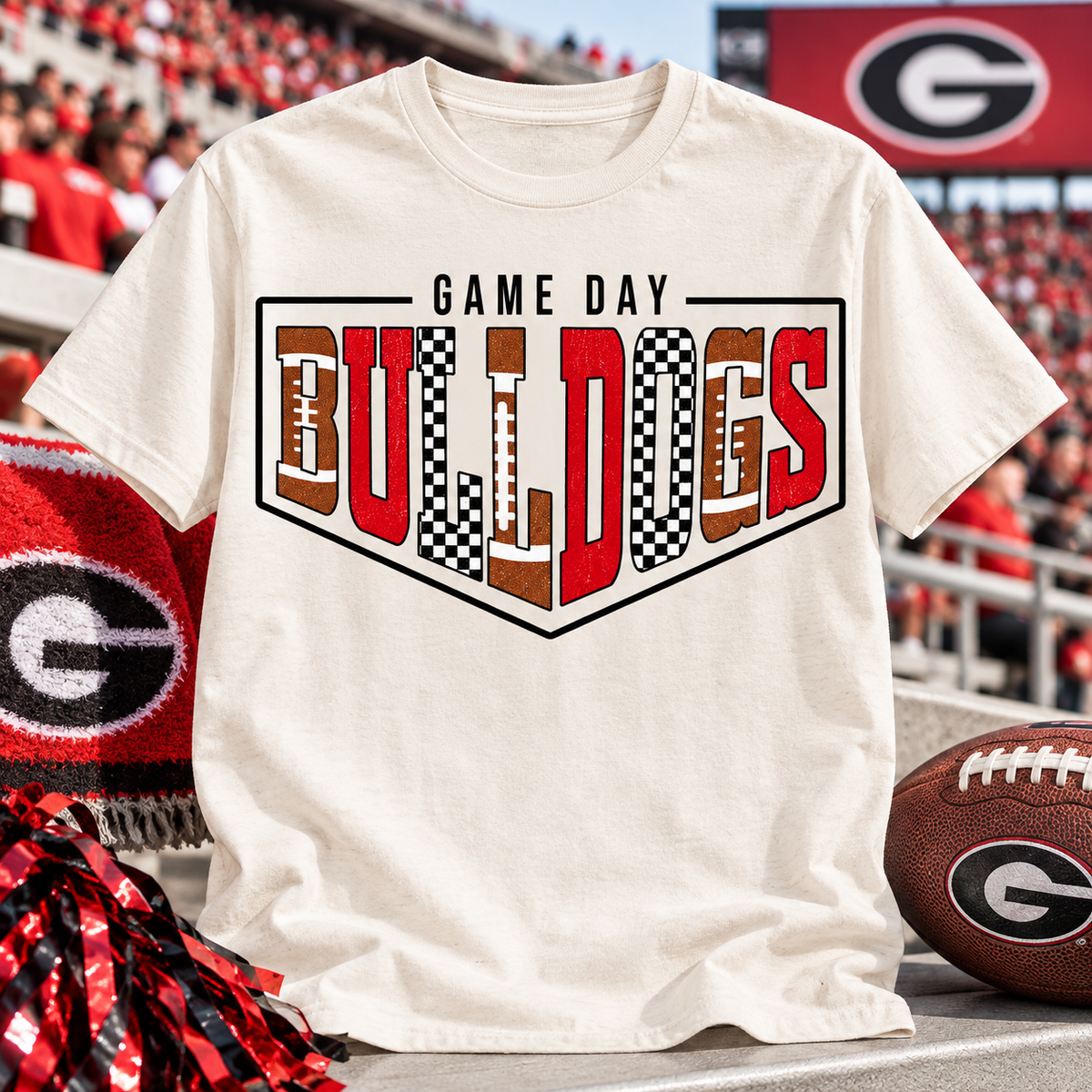 Game Day Bulldogs Football T-Shirt | Georgia Game Day Tee