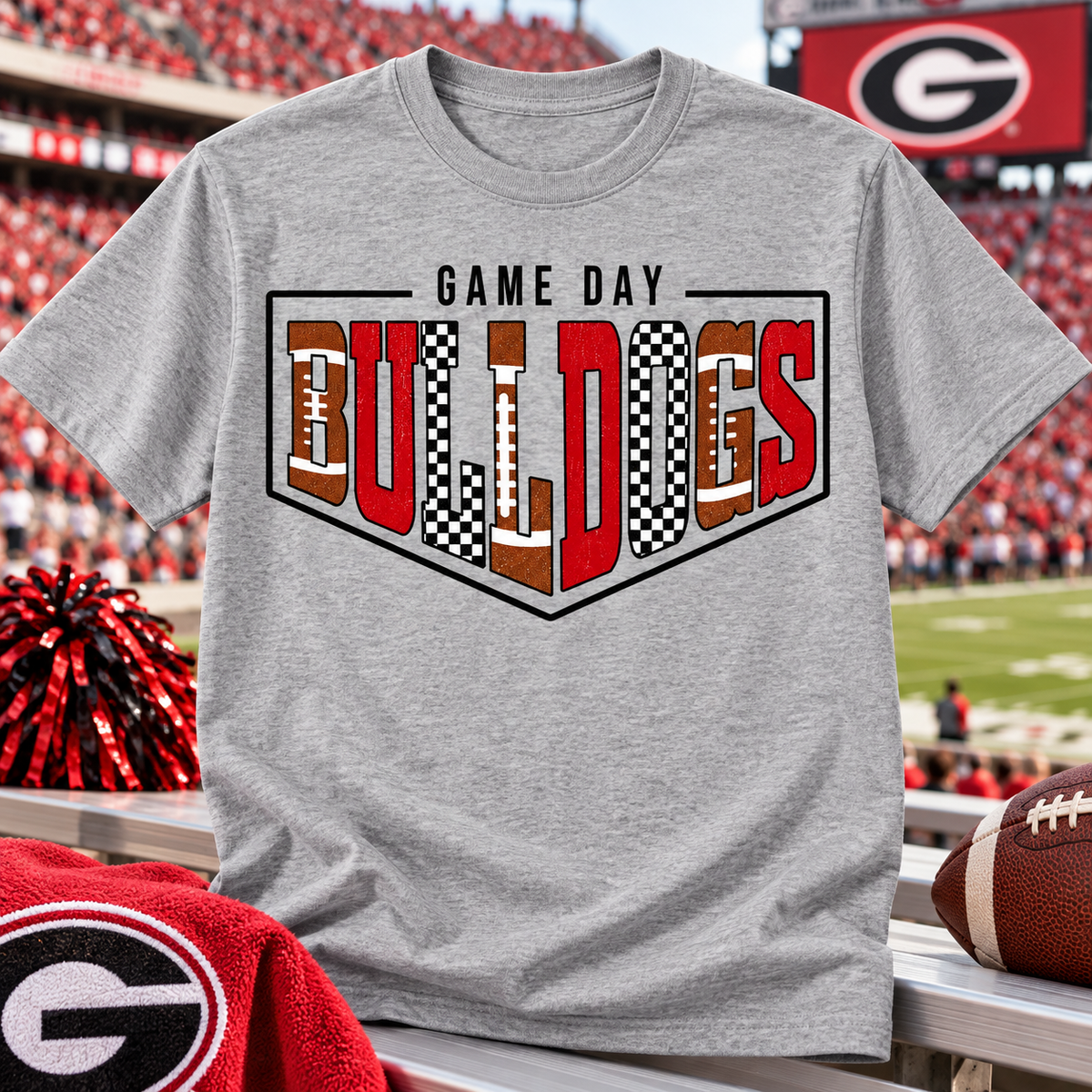 Game Day Bulldogs Football T-Shirt | Georgia Game Day Tee