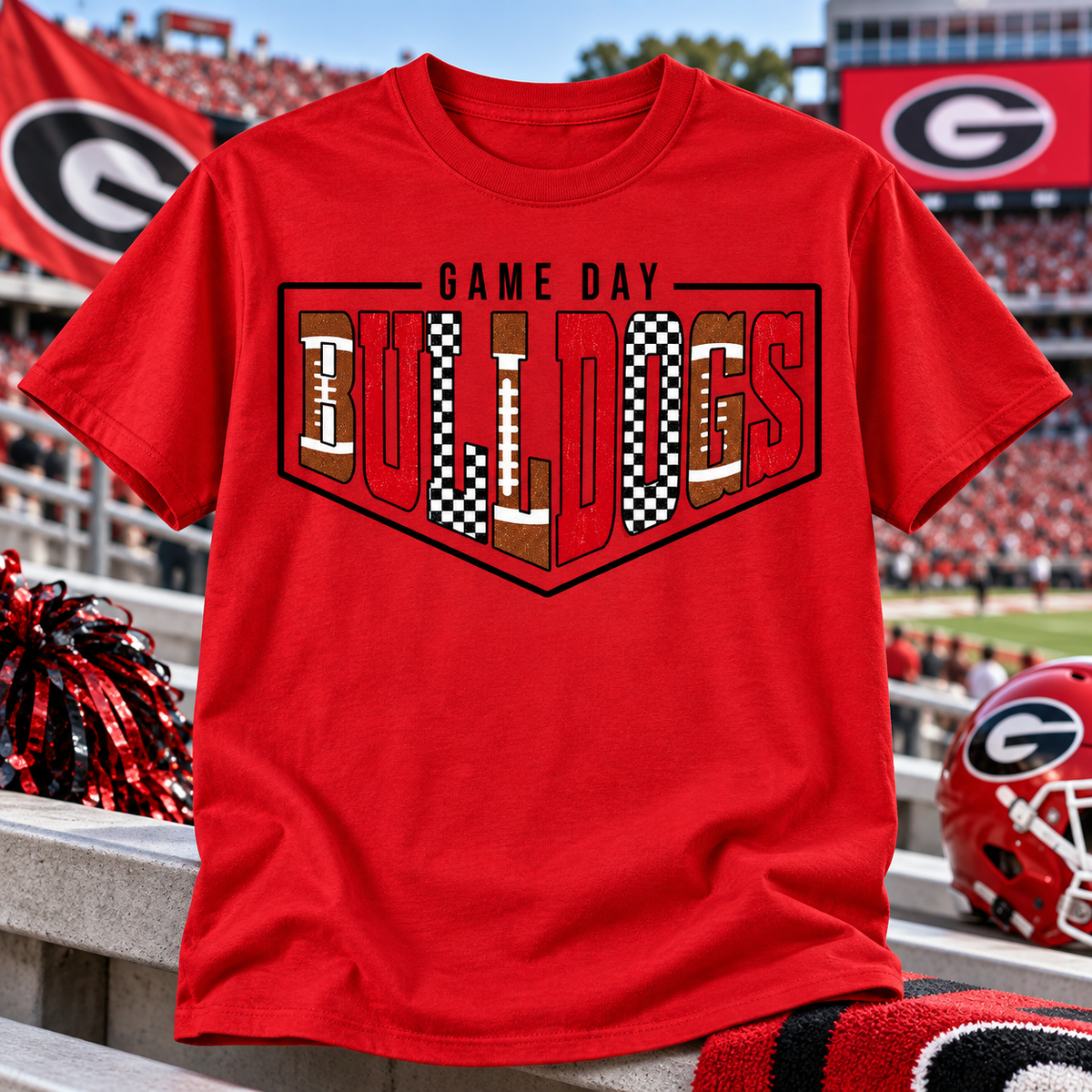 Game Day Bulldogs Football T-Shirt | Georgia Game Day Tee