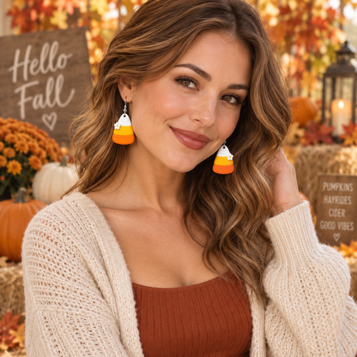 Candy Corn Earrings | Fall & Halloween Dangle Earrings
