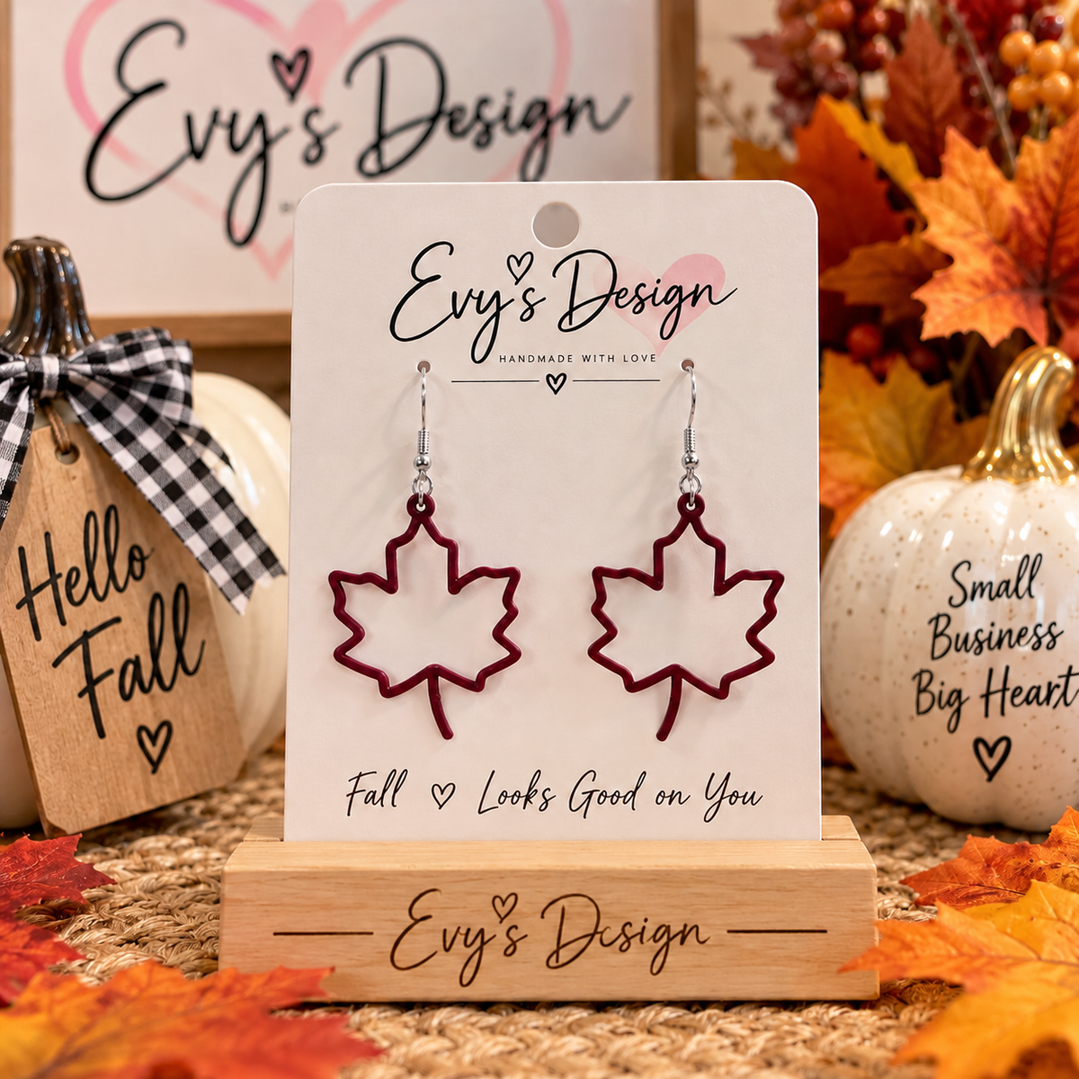 Fall Leaf Earrings – Handmade Autumn Earrings