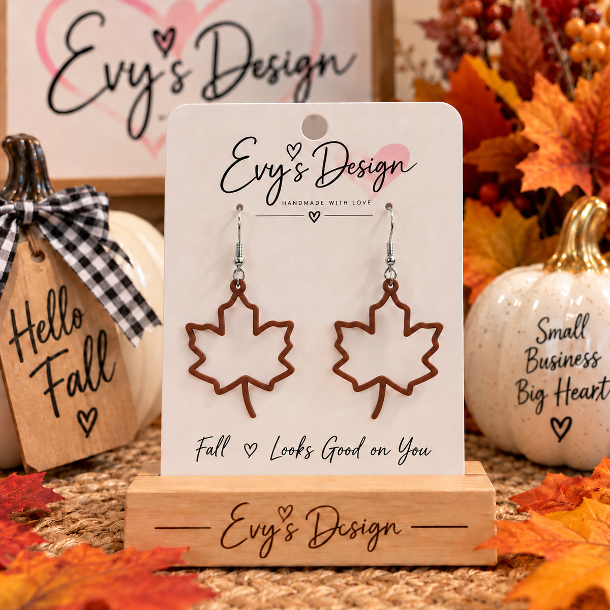 Fall Leaf Earrings – Handmade Autumn Earrings