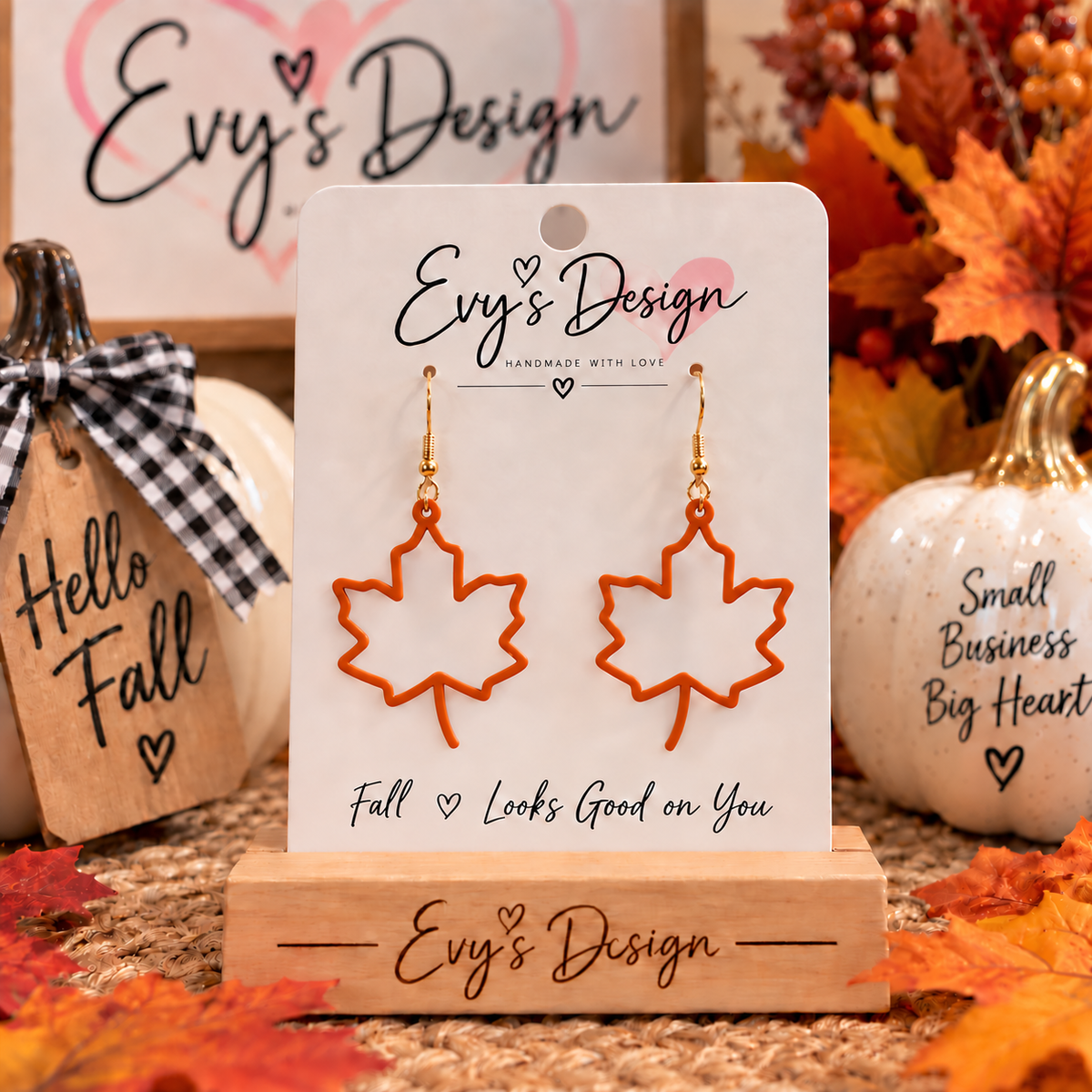 Fall Leaf Earrings – Handmade Autumn Earrings