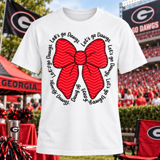 Let’s Go Dawgs Bow Game Day T-Shirt