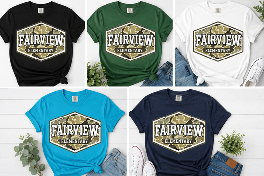 Fairview Elementary Camo School Spirit Tee