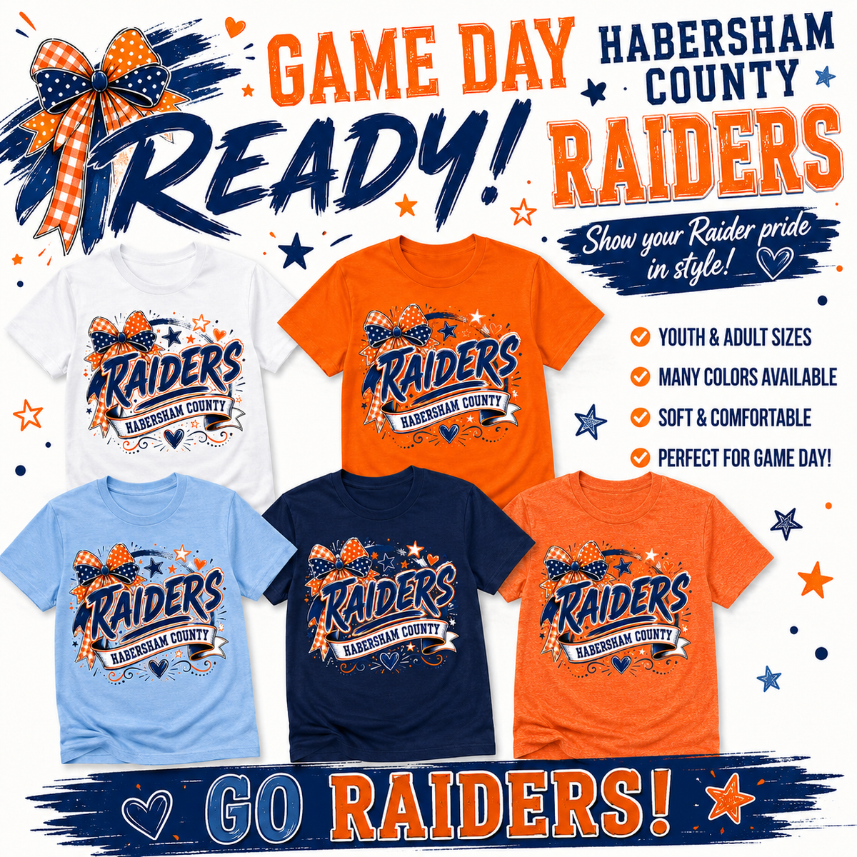 Habersham County Raiders Spirit Shirt | Raiders School Spirit Tee