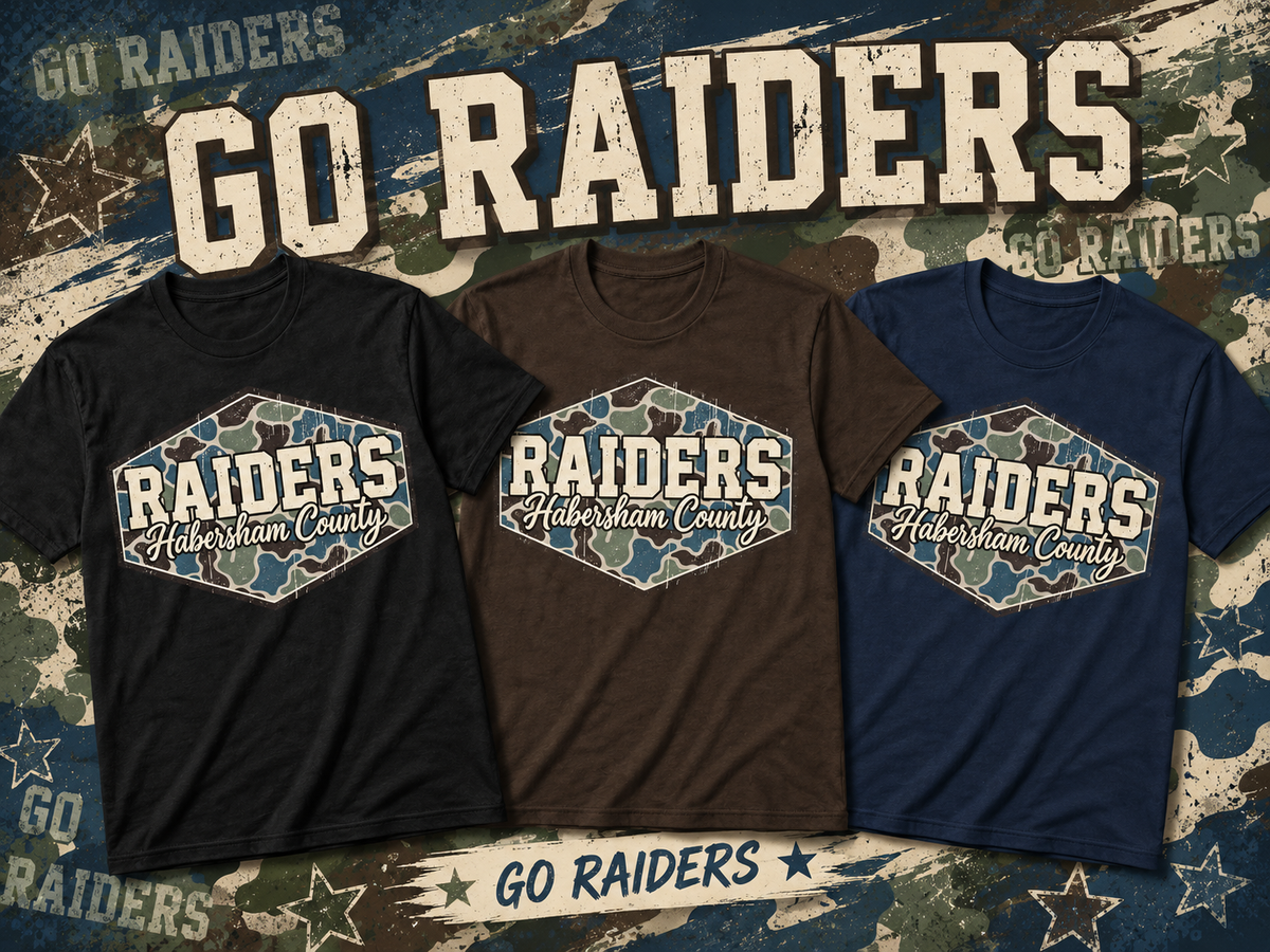 Habersham County Raiders Camo Spirit T-Shirt