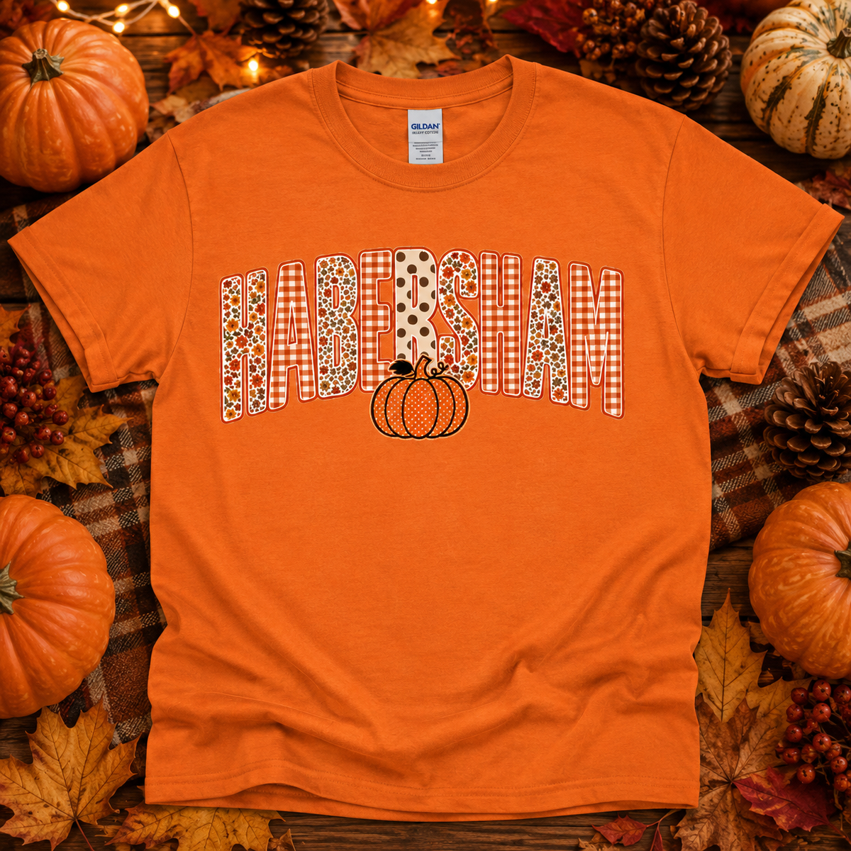 Habersham Fall Pumpkin Shirt/ Raiders Spirit Shirt Tee/ Autumn School Spirit