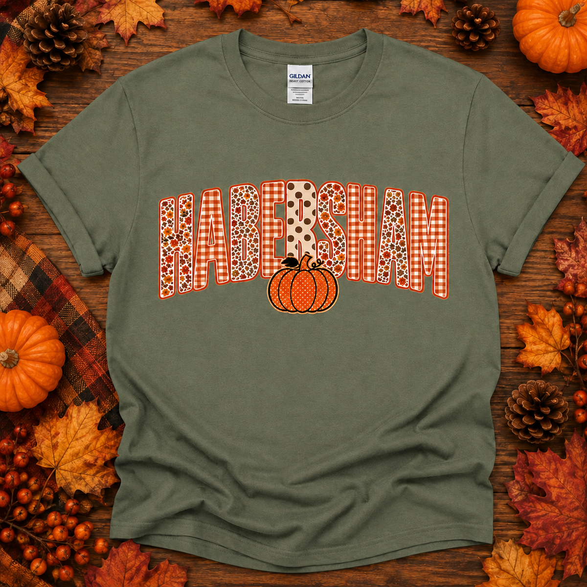 Habersham Fall Pumpkin Shirt/ Raiders Spirit Shirt Tee/ Autumn School Spirit