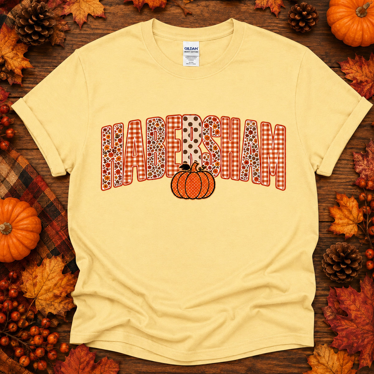 Habersham Fall Pumpkin Shirt/ Raiders Spirit Shirt Tee/ Autumn School Spirit