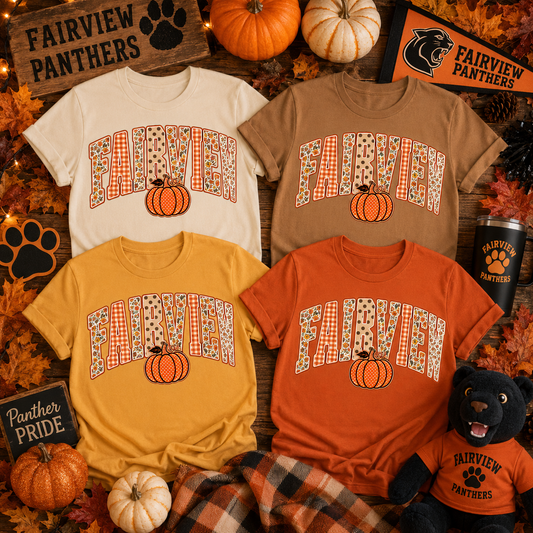 Fairview Panthers Fall Spirit Shirt | Autumn School Tee