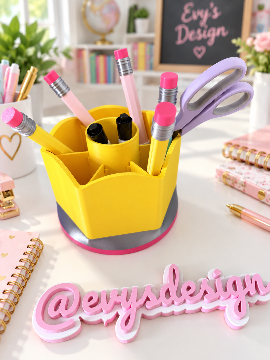 3D Printed Pencil Style Desk Organizer