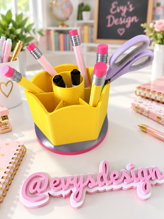 3D Printed Pencil Style Desk Organizer