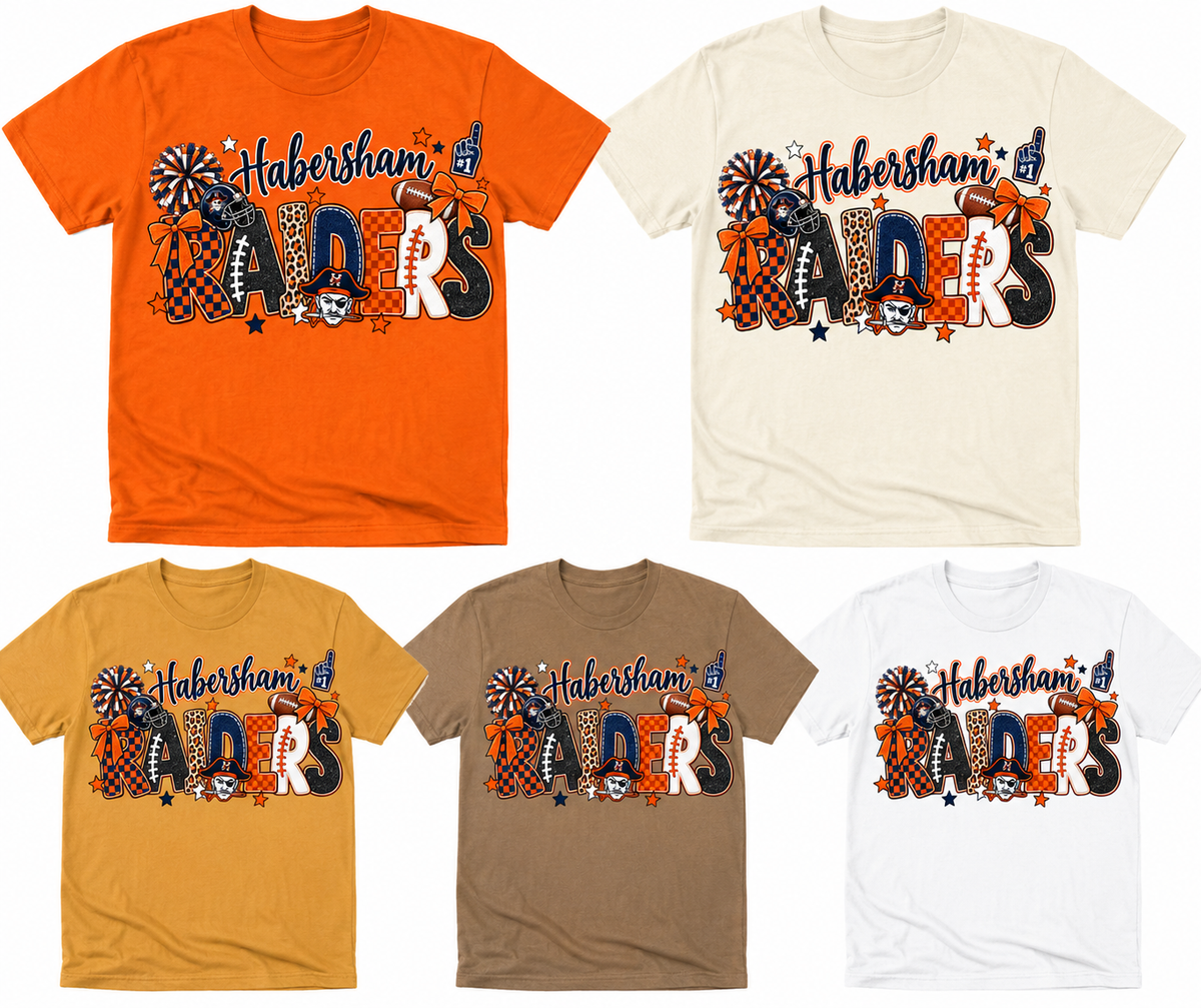 🏴‍☠️ Habersham Raiders Spirit T-Shirt – Game Day Ready! 🧡💙