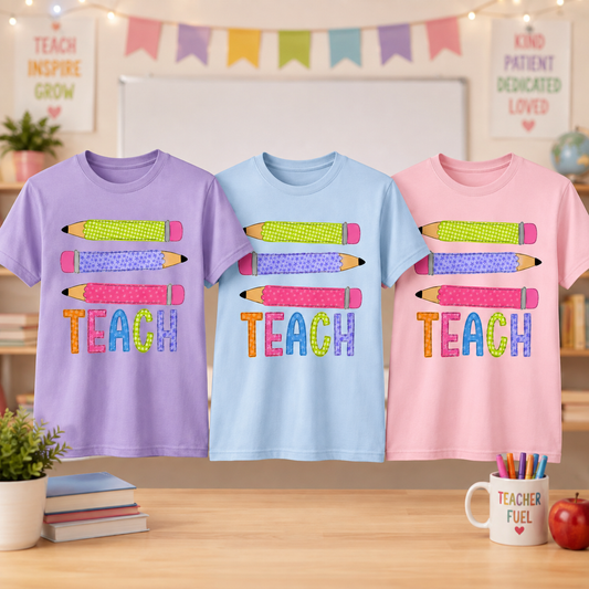 Teacher Spirit Shirt – Colorful School Tee for Teachers & Staff