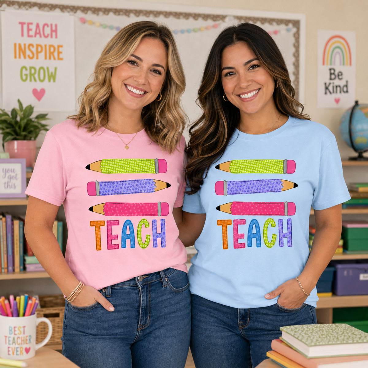 Teacher Spirit Shirt – Colorful School Tee for Teachers & Staff