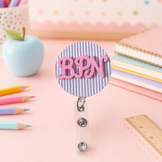 Teacher Badge Reel – Custom Name | 3D Printed