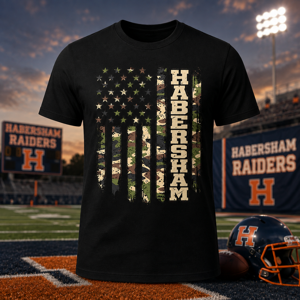 Habersham Camo Flag T-Shirt