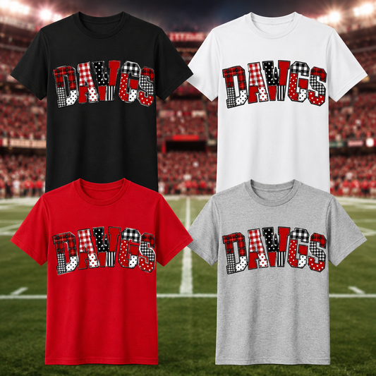DAWGS Patchwork Graphic Tee | Georgia Game Day Shirt