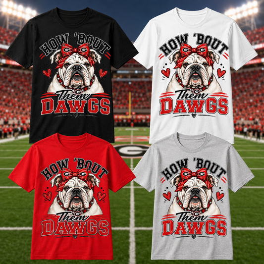 How ’Bout Them Dawgs Bulldog Graphic Tee | Georgia Game Day Shirt