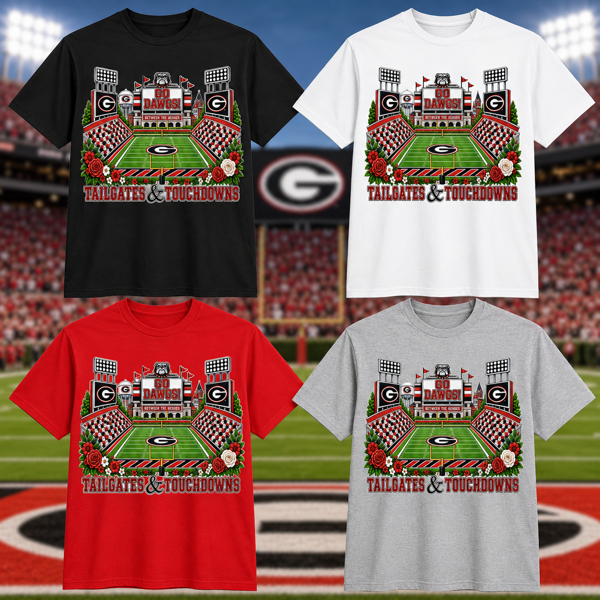 Tailgates & Touchdowns Georgia Graphic Tee | Bulldogs Game Day Shirt