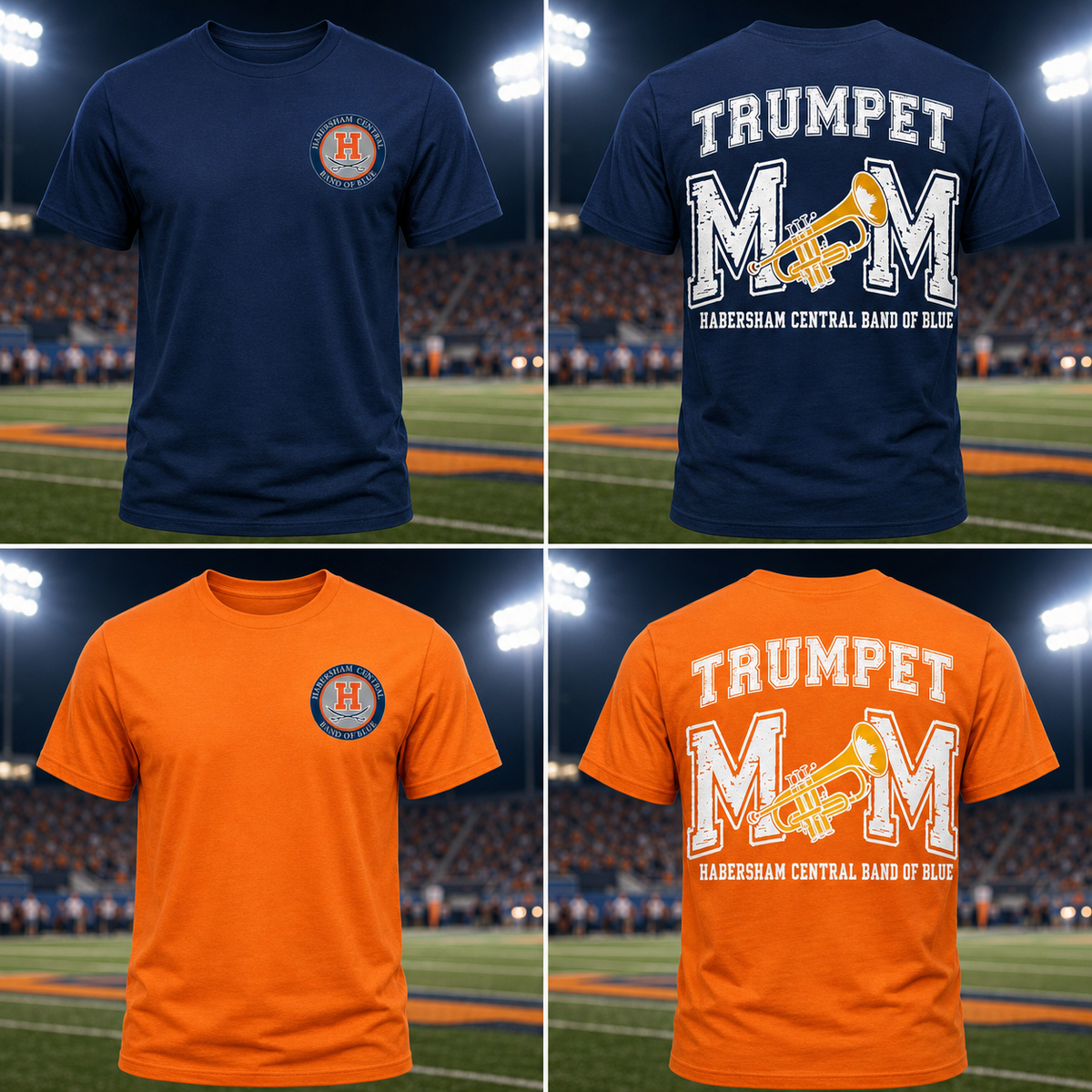 Habersham Central Band of Blue Trumpet Mom Spirit Shirt