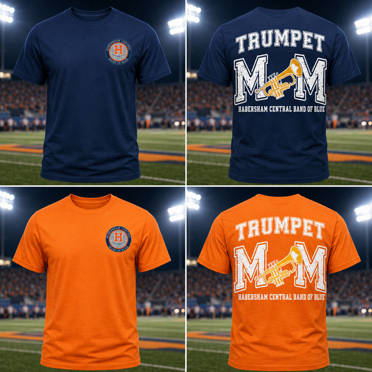 Habersham Central Band of Blue Trumpet Mom Spirit Shirt