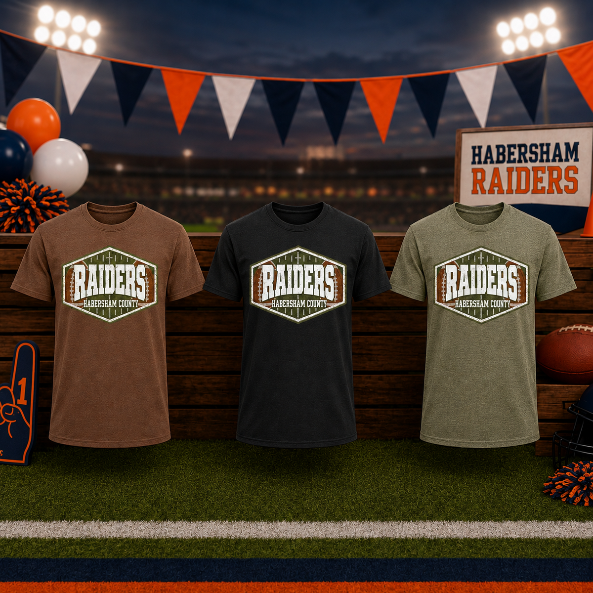 Habersham County Raiders Vintage Football Shirt