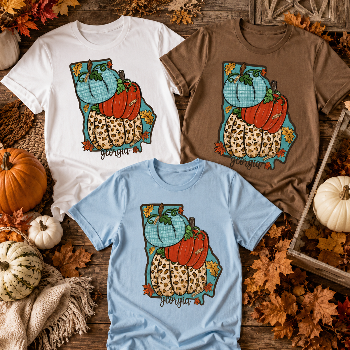 Georgia Fall Pumpkin Graphic Tee