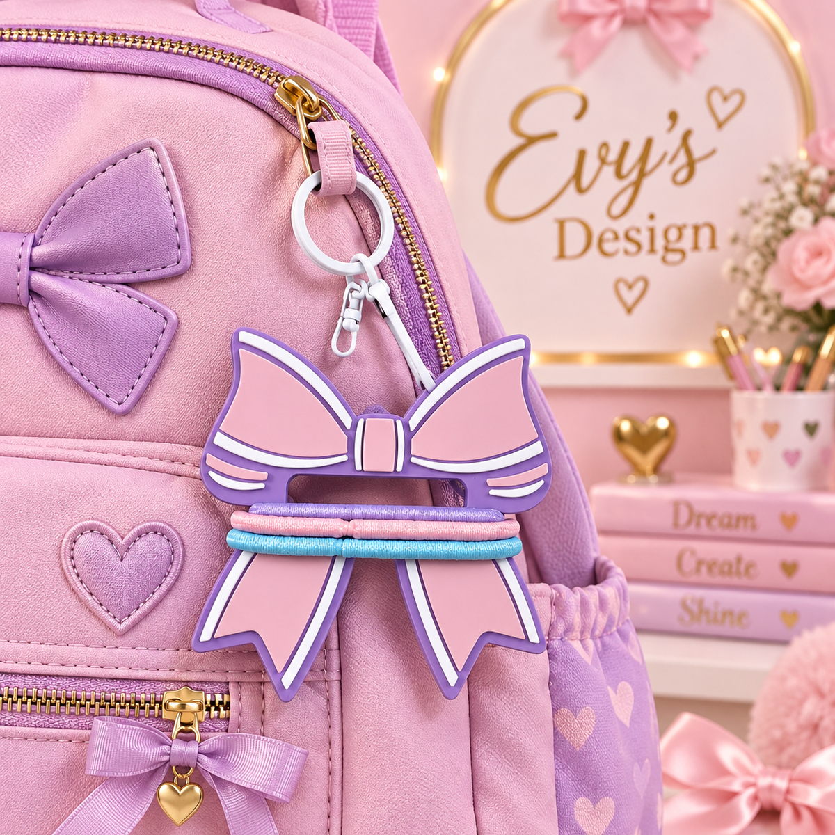 Sports & Girly Hair Tie Holder Keychain