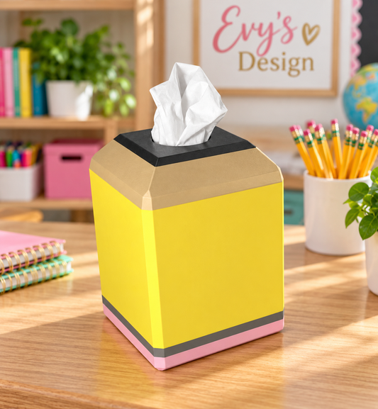 3D Printed Pencil Cube Tissue Box Holder
