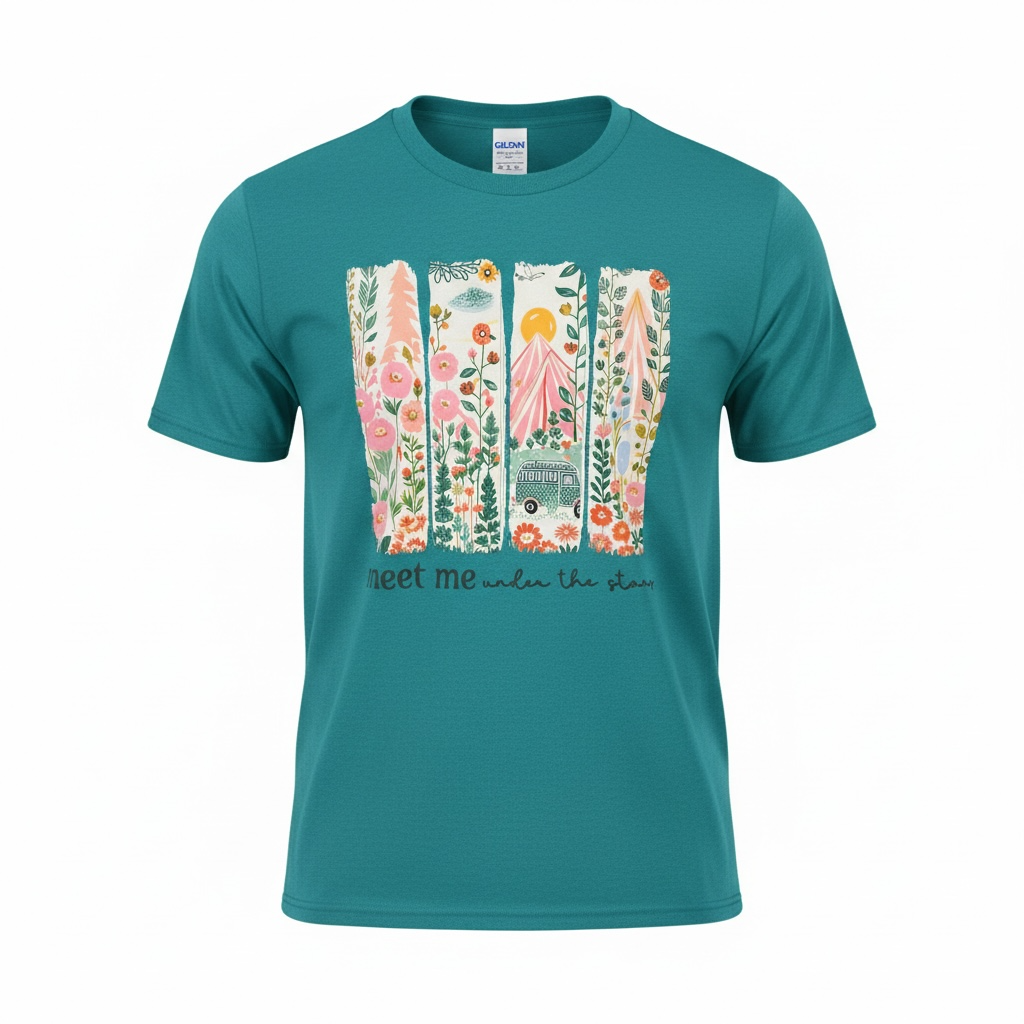 Camping Tee " Meet Me under the Start Tshirt