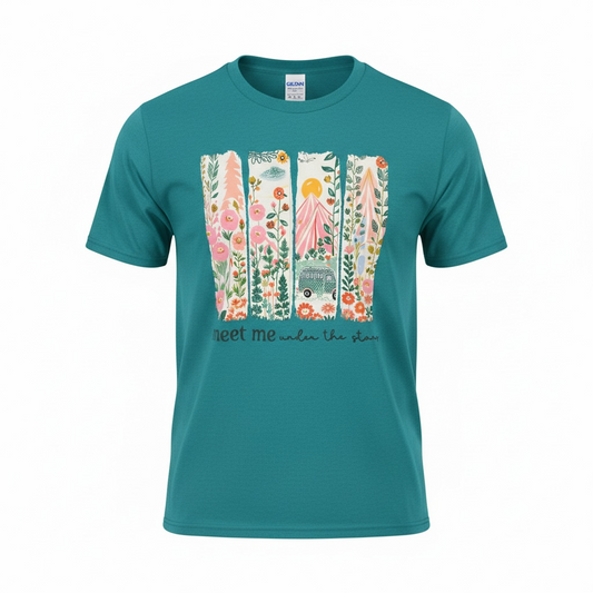 Camping Tee " Meet Me under the Start Tshirt