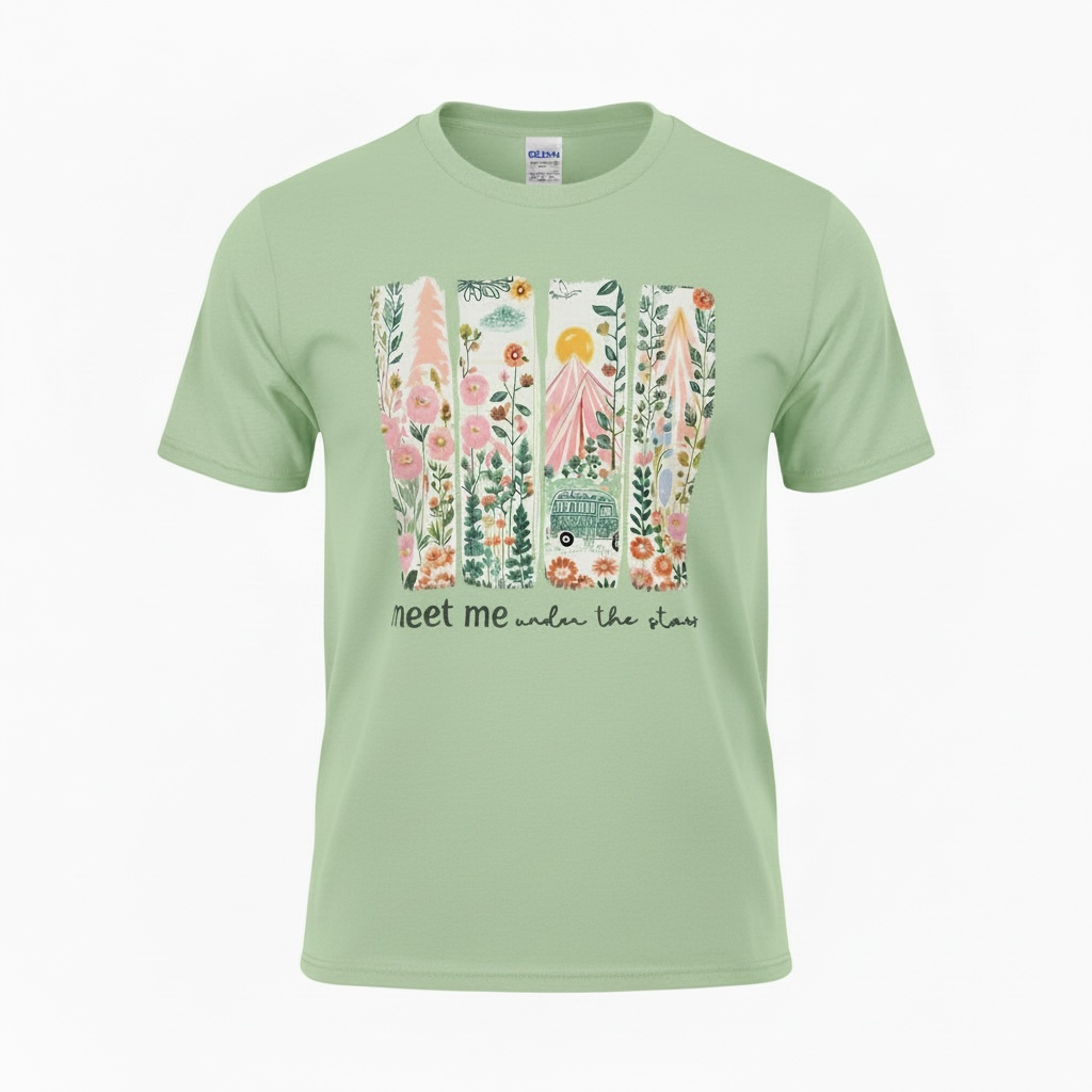 Camping Tee " Meet Me under the Start Tshirt