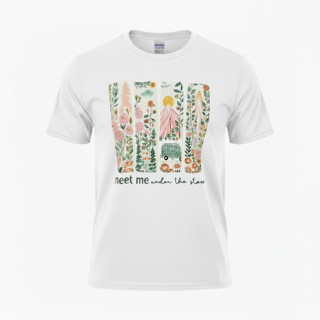 Camping Tee " Meet Me under the Start Tshirt