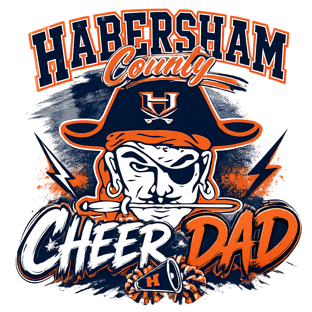 Habersham County Cheer Dad Shirt | School Spirit Tee | Football & Cheer Fan Shirt
