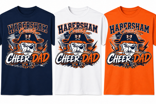 Habersham County Cheer Dad Shirt | School Spirit Tee | Football & Cheer Fan Shirt
