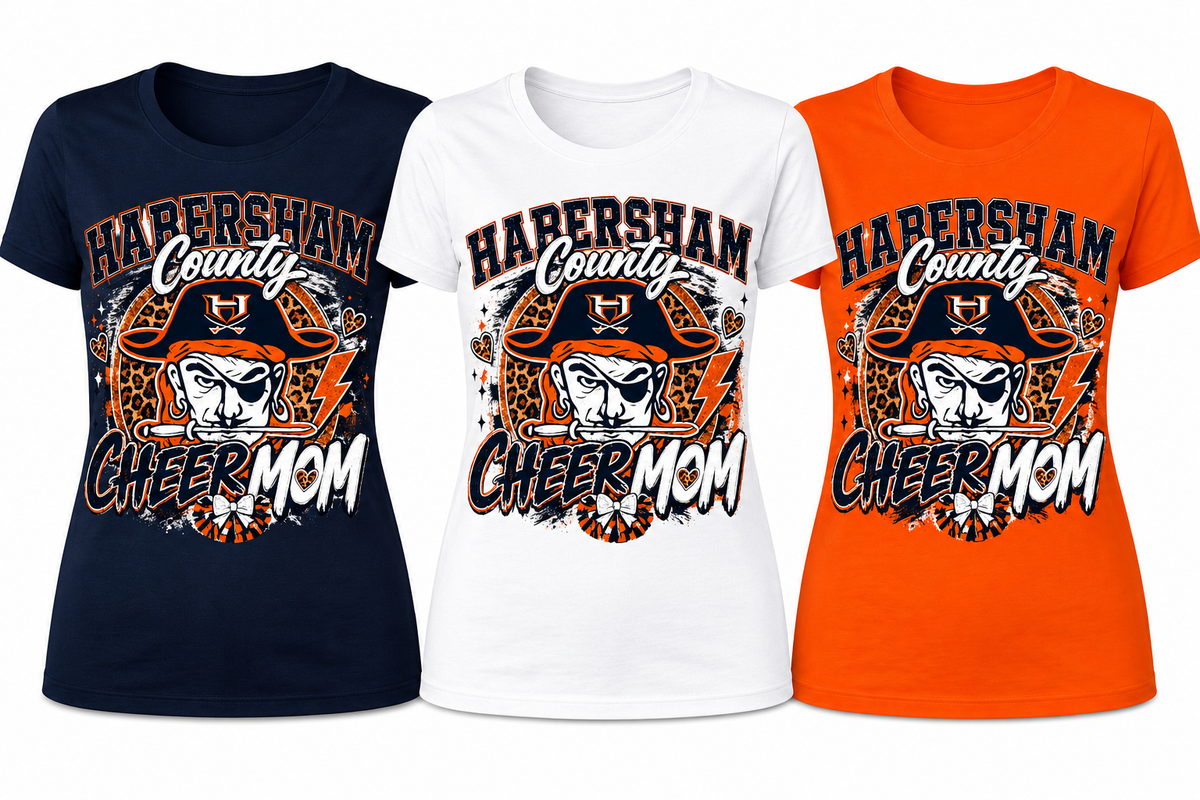 Habersham County Cheer Mom Shirt | Women’s School Spirit Tee | Game Day Cheer Mom T-Shirt