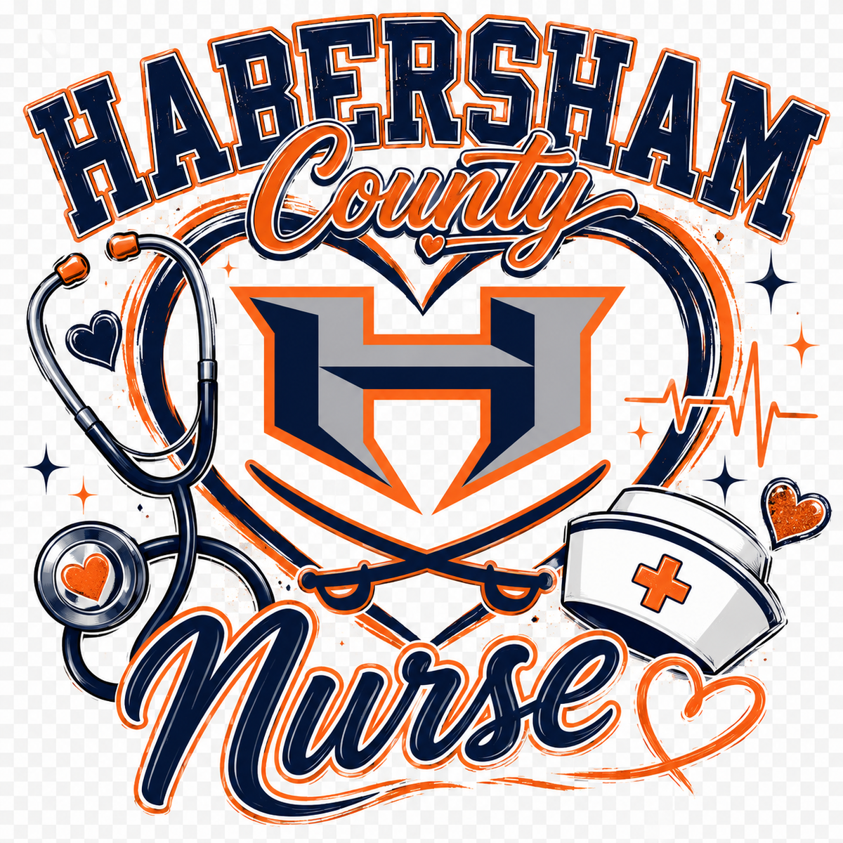 Habersham County Nurse Shirt | Registered Nurse School Spirit Tee | Healthcare Apparel