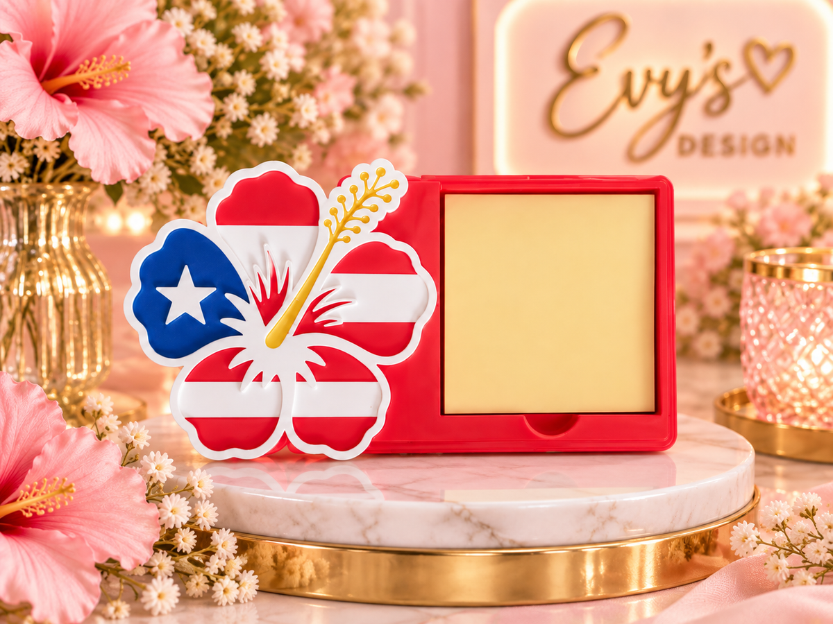 Puerto Rico Hibiscus Sticky Note Holder